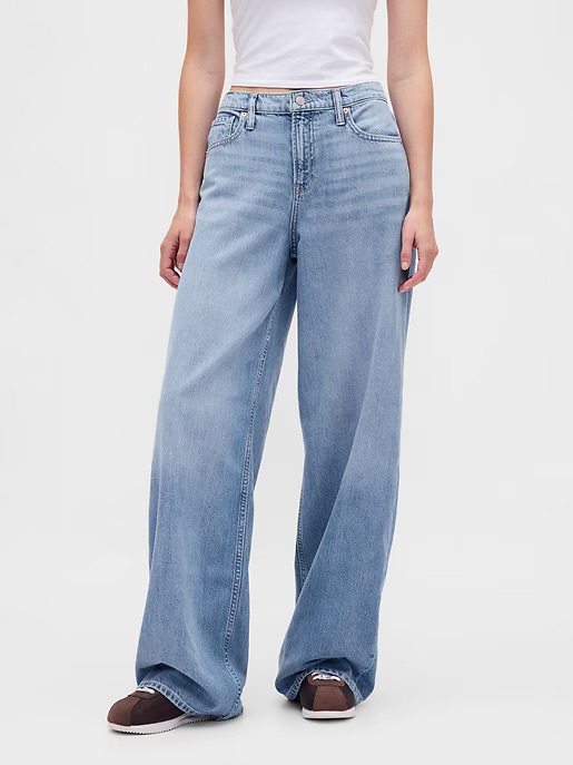 Gap Mid Rise Ultrasoft Baggy Jeans